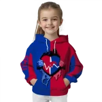 smu mustangs heartbeat graphic blue hoodie best selling
