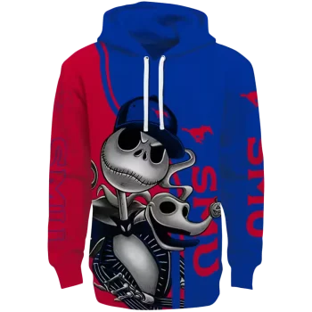 smu mustangs jack skellington blue hoodie best selling