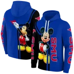 smu mustangs mickey mouse blue black hoodie best selling