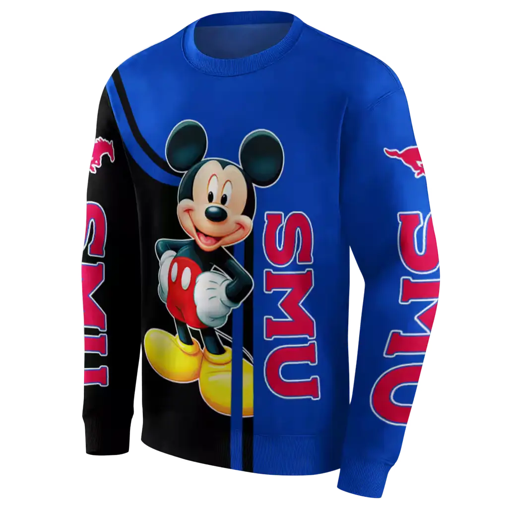 smu mustangs mickey mouse blue black hoodie new arrival smu mustangs mickey mouse blue black hoodie new arrival