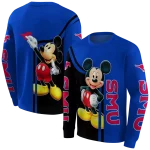 smu mustangs mickey mouse blue black hoodie best selling