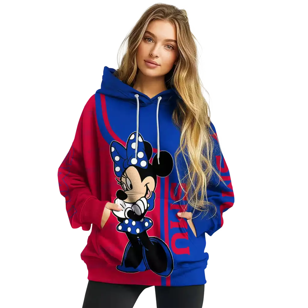 smu mustangs minnie mouse blue hoodie high quality smu mustangs minnie mouse blue hoodie high quality