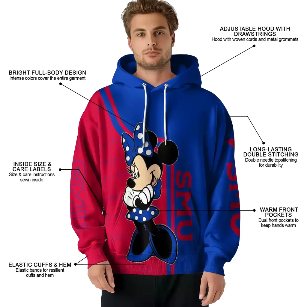 smu mustangs minnie mouse blue hoodie latest model smu mustangs minnie mouse blue hoodie latest model