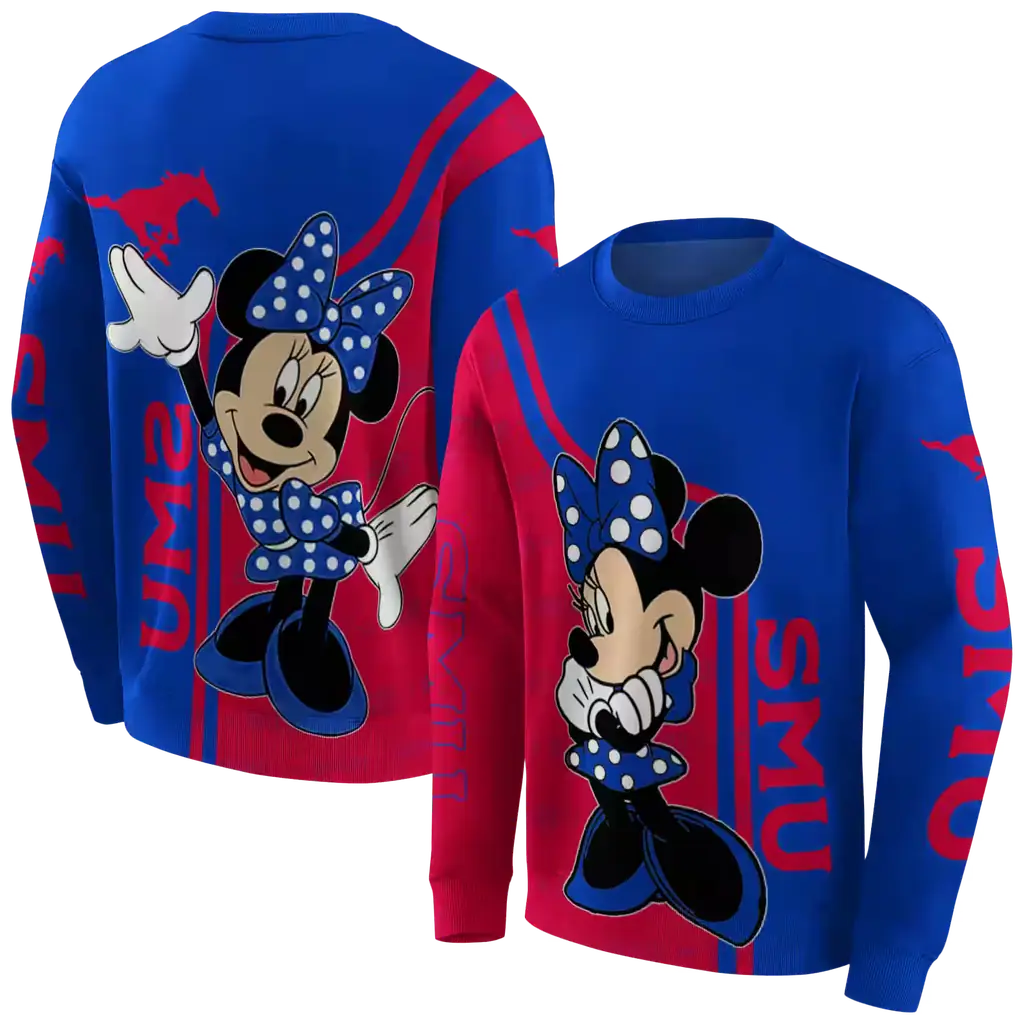 smu mustangs minnie mouse blue hoodie premium grade smu mustangs minnie mouse blue hoodie premium grade