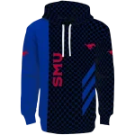 smu mustangs monogram pattern blue hoodie best selling