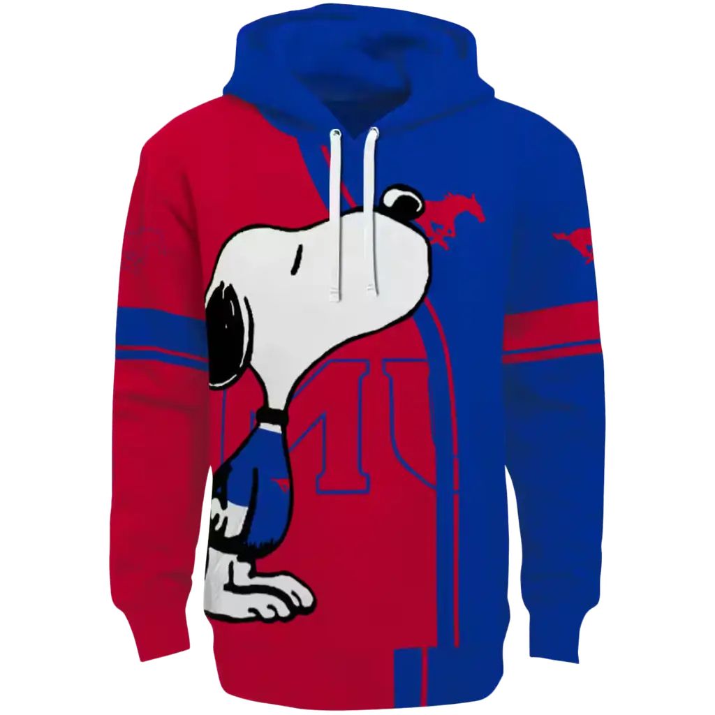 smu mustangs playful snoopy blue hoodie best selling smu mustangs playful snoopy blue hoodie best selling