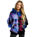 smu mustangs skull motif blue black hoodie best selling