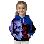 smu mustangs skull motif blue black hoodie best selling