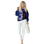 smu mustangs skull motif blue black hoodie best selling