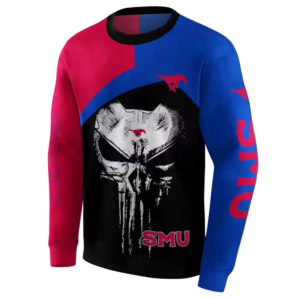 smu mustangs skull punisher red black hoodie new arrival smu mustangs skull punisher red black hoodie new arrival