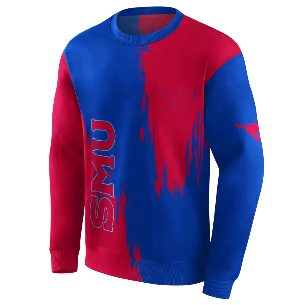 smu mustangs splatter effect blue hoodie new arrival smu mustangs splatter effect blue hoodie new arrival