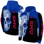 smu mustangs sugar skull blue black hoodie best selling