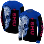 smu mustangs sugar skull blue black hoodie best selling