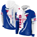 smu mustangs triangular pattern blue white hoodie best selling