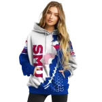 smu mustangs triangular pattern blue white hoodie best selling