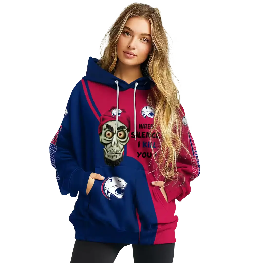 south alabama jaguars achmed skull blue hoodie high quality south alabama jaguars achmed skull blue hoodie high quality