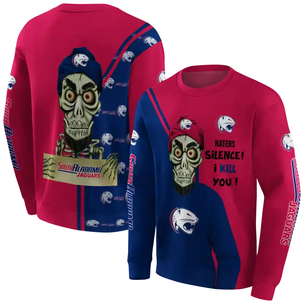 south alabama jaguars achmed skull blue hoodie premium grade south alabama jaguars achmed skull blue hoodie premium grade