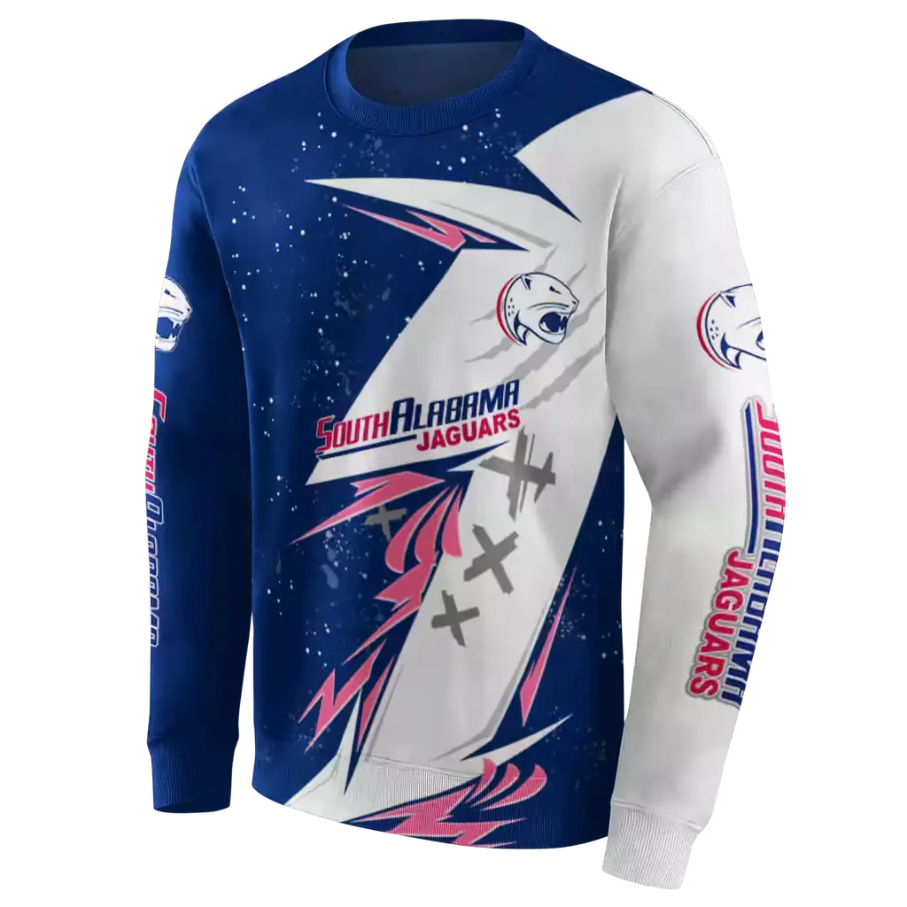 south alabama jaguars dynamic slash blue white hoodie new arrival south alabama jaguars dynamic slash blue white hoodie new arrival
