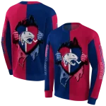 south alabama jaguars heartbeat graphic blue hoodie best selling