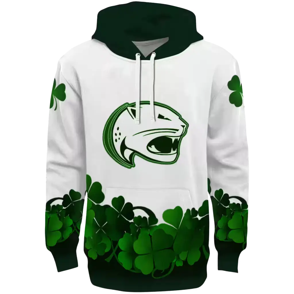 south alabama jaguars lucky motif white green hoodie best selling south alabama jaguars lucky motif white green hoodie best selling
