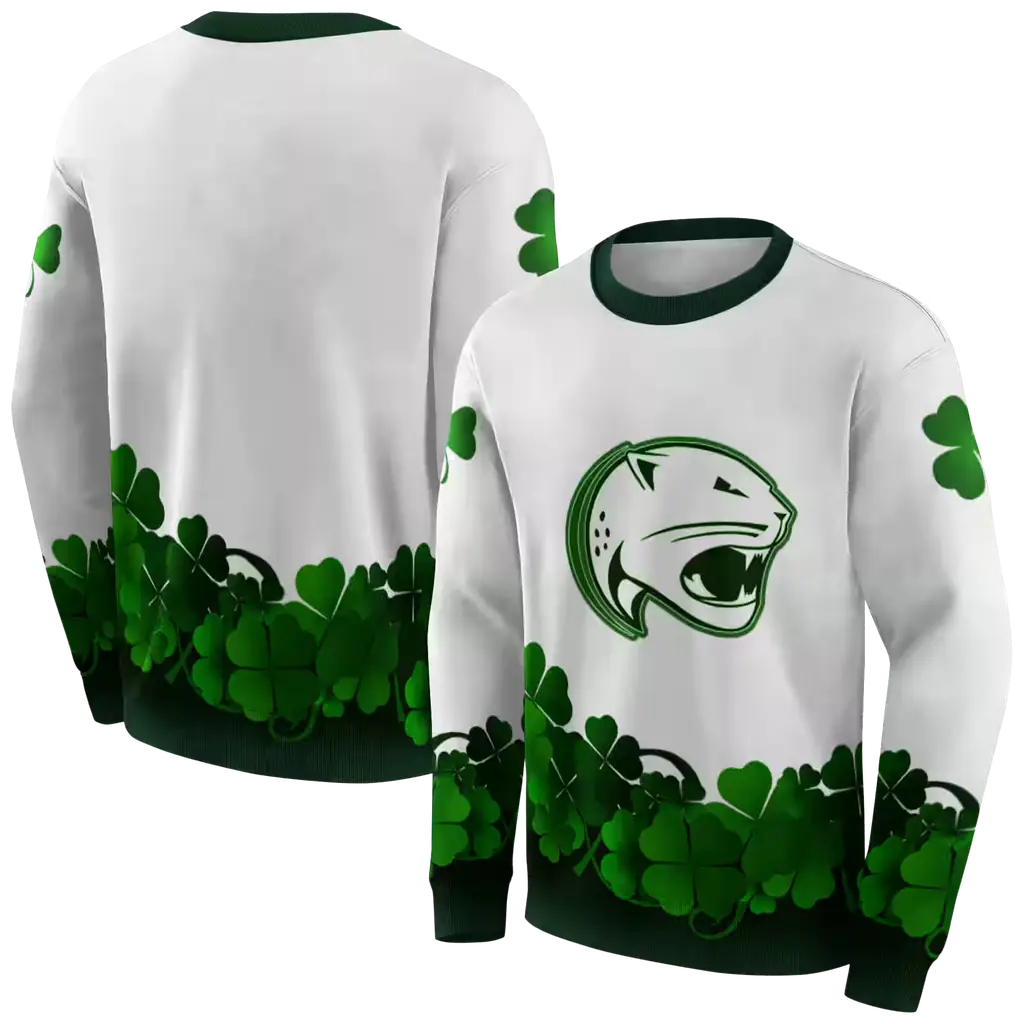south alabama jaguars lucky motif white green hoodie premium grade south alabama jaguars lucky motif white green hoodie premium grade