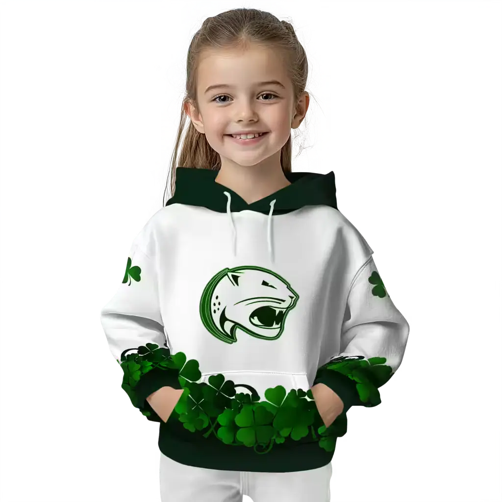 south alabama jaguars lucky motif white green hoodie top rated south alabama jaguars lucky motif white green hoodie top rated