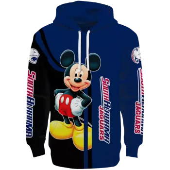 south alabama jaguars mickey mouse blue black hoodie best selling