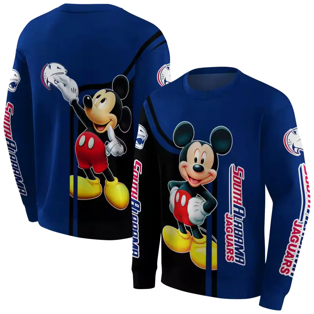 south alabama jaguars mickey mouse blue black hoodie premium grade south alabama jaguars mickey mouse blue black hoodie premium grade