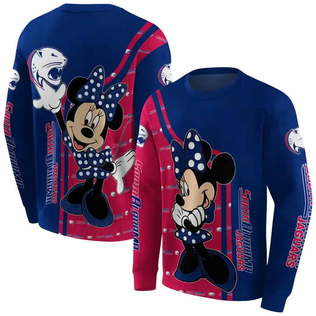 south alabama jaguars minnie mouse blue hoodie premium grade south alabama jaguars minnie mouse blue hoodie premium grade