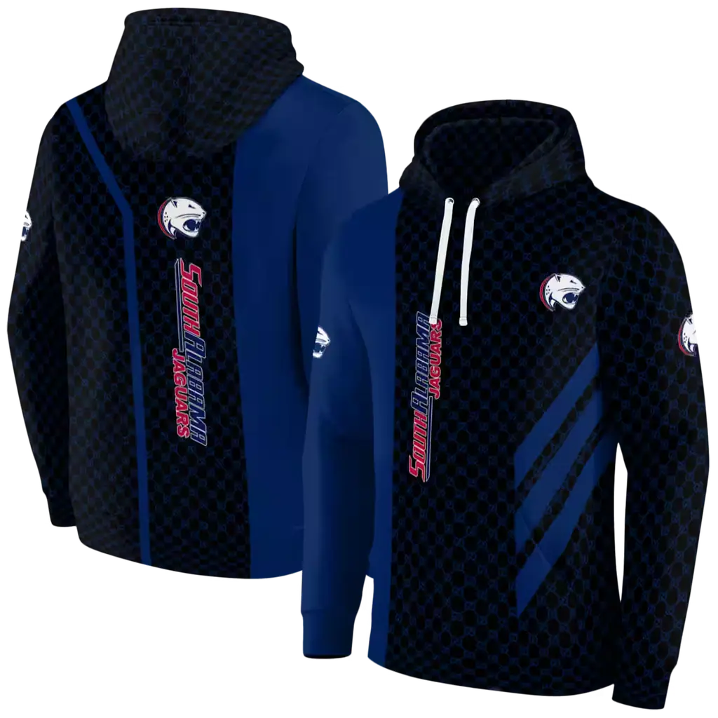 south alabama jaguars monogram pattern blue hoodie fashion forward south alabama jaguars monogram pattern blue hoodie fashion forward