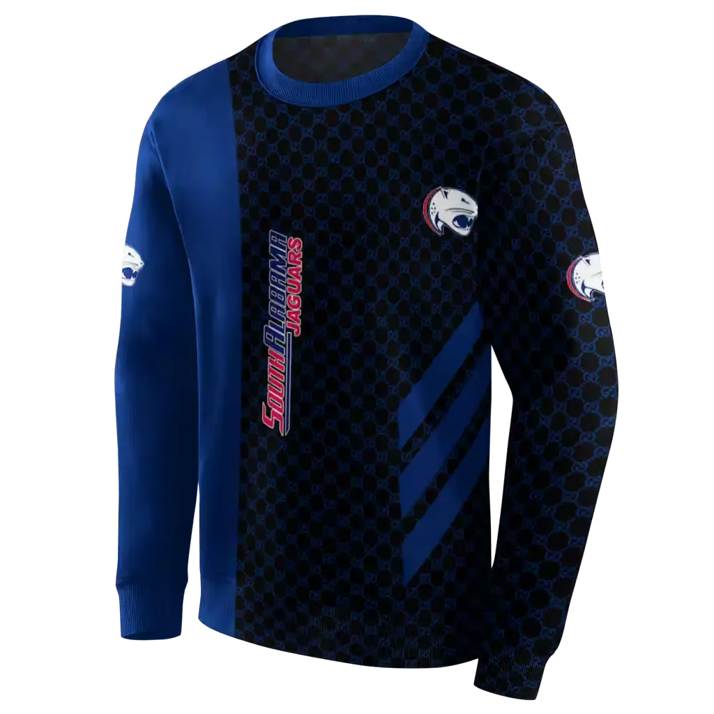 south alabama jaguars monogram pattern blue hoodie new arrival south alabama jaguars monogram pattern blue hoodie new arrival