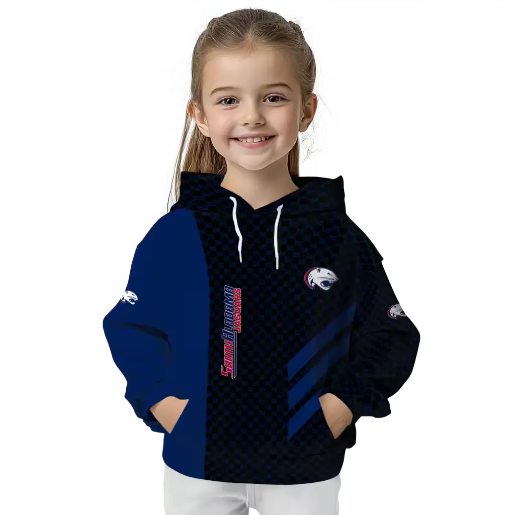 south alabama jaguars monogram pattern blue hoodie top rated south alabama jaguars monogram pattern blue hoodie top rated