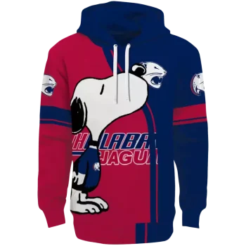 south alabama jaguars playful snoopy blue hoodie best selling