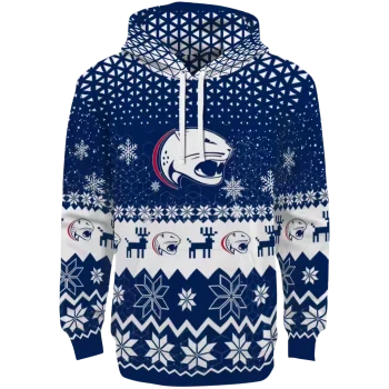 south alabama jaguars reindeer motif blue hoodie best selling