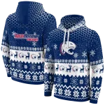 south alabama jaguars reindeer motif blue hoodie best selling