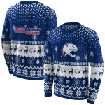 south alabama jaguars reindeer motif blue hoodie best selling