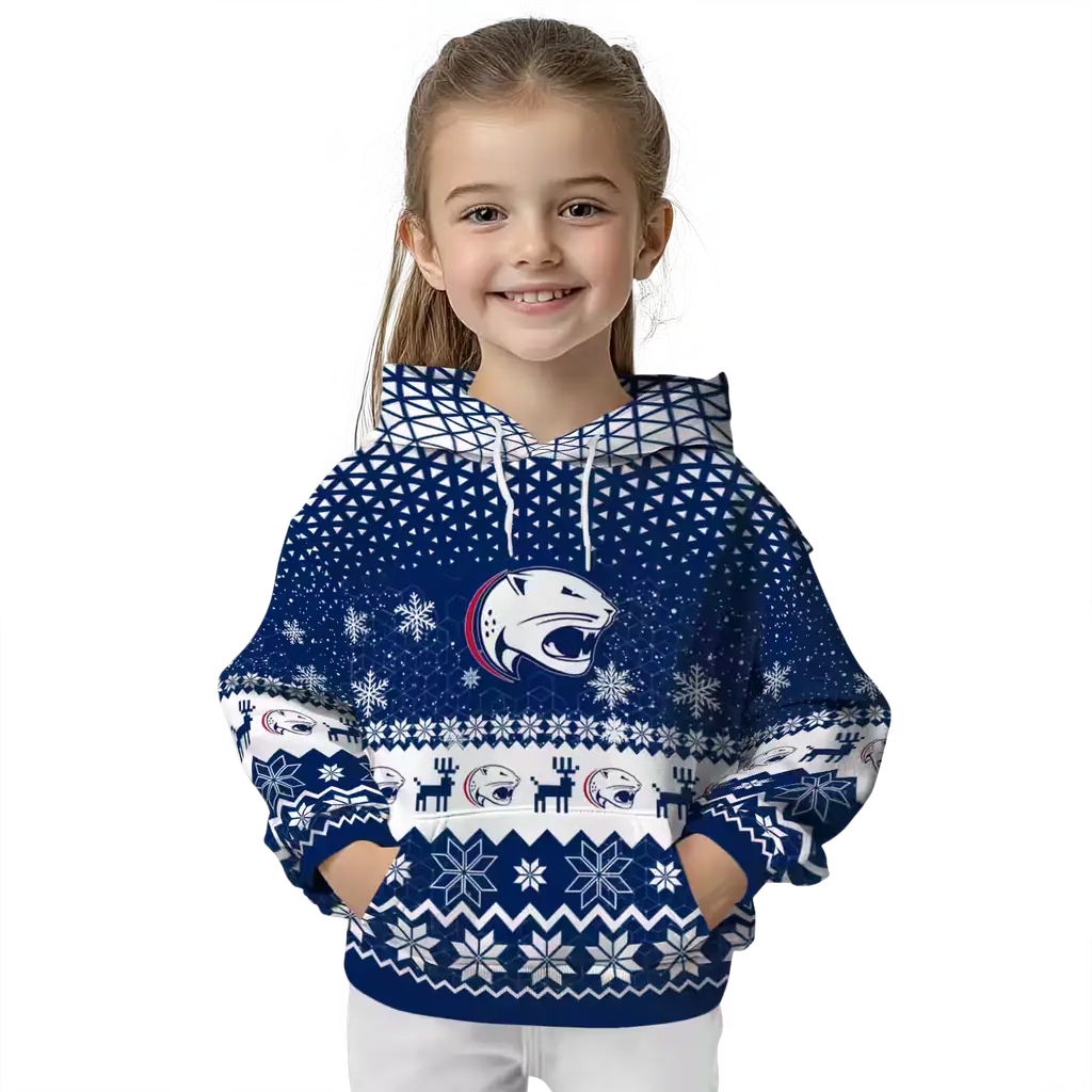 south alabama jaguars reindeer motif blue hoodie top rated south alabama jaguars reindeer motif blue hoodie top rated