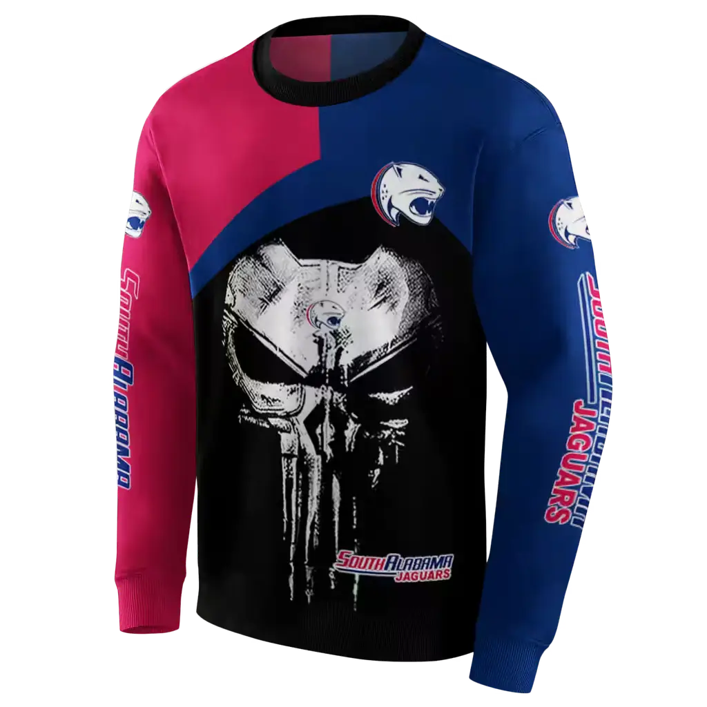 south alabama jaguars skull punisher red black hoodie new arrival south alabama jaguars skull punisher red black hoodie new arrival