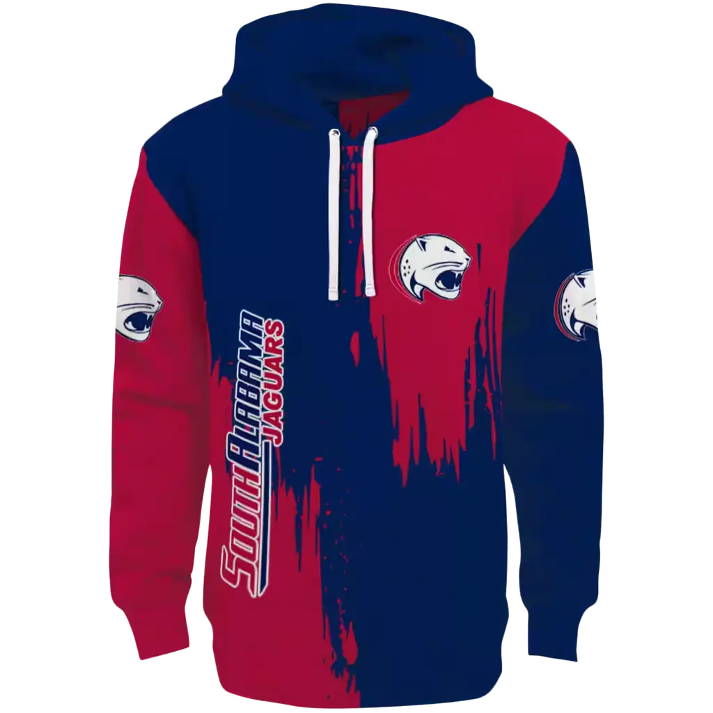 south alabama jaguars splatter effect blue hoodie best selling south alabama jaguars splatter effect blue hoodie best selling