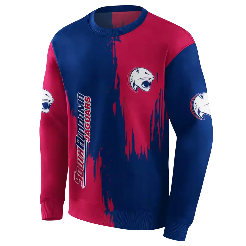 south alabama jaguars splatter effect blue hoodie new arrival south alabama jaguars splatter effect blue hoodie new arrival