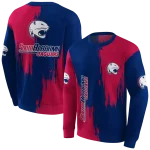 south alabama jaguars splatter effect blue hoodie best selling