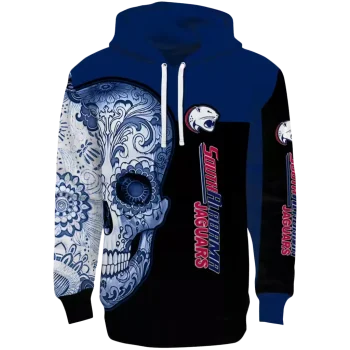 south alabama jaguars sugar skull blue black hoodie best selling