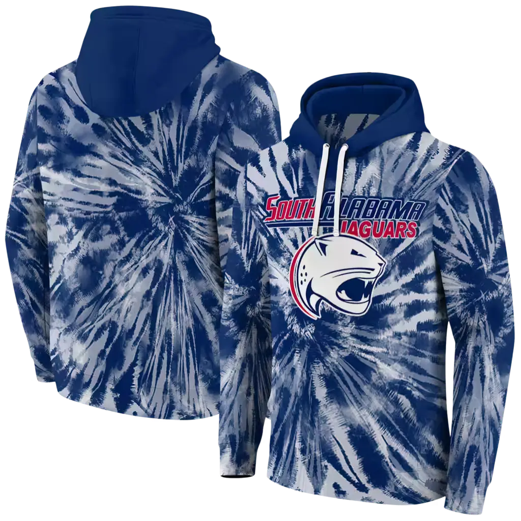 south alabama jaguars tie dye pattern blue hoodie fashion forward south alabama jaguars tie dye pattern blue hoodie fashion forward