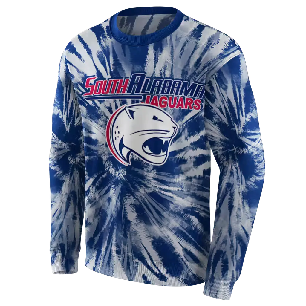 south alabama jaguars tie dye pattern blue hoodie new arrival south alabama jaguars tie dye pattern blue hoodie new arrival