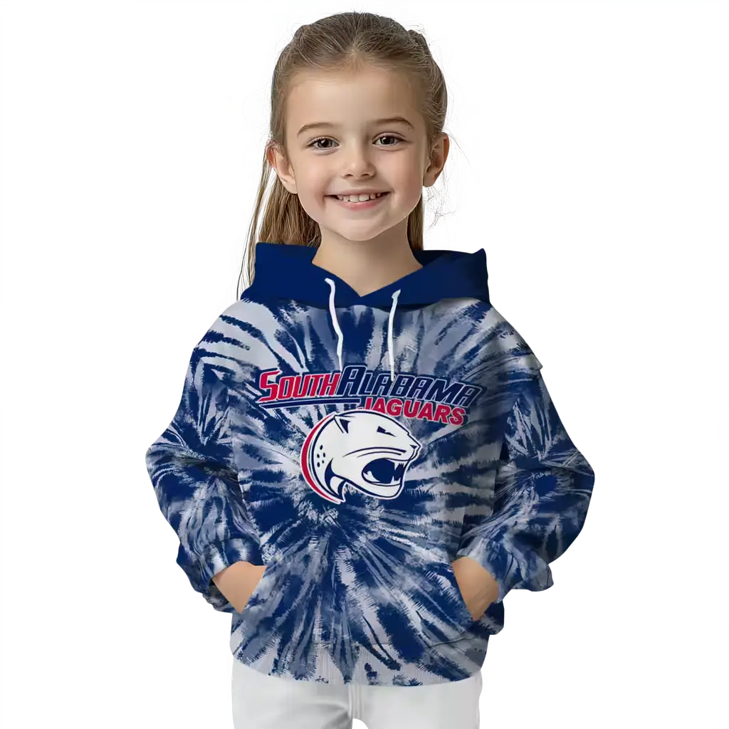south alabama jaguars tie dye pattern blue hoodie top rated south alabama jaguars tie dye pattern blue hoodie top rated
