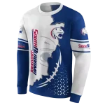 south alabama jaguars triangular pattern blue white hoodie best selling