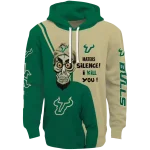 south florida bulls achmed skull green hoodie best selling