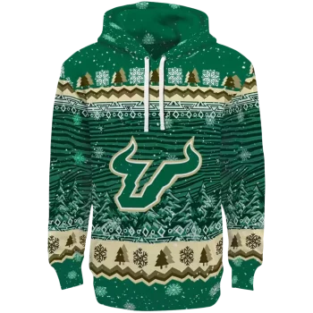 south florida bulls christmas trees green hoodie best selling