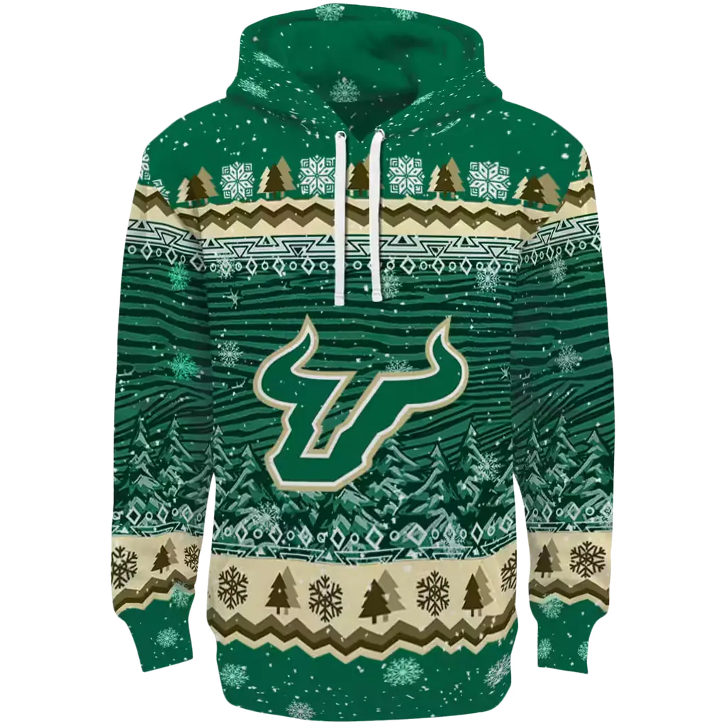 south florida bulls christmas trees green hoodie best selling south florida bulls christmas trees green hoodie best selling
