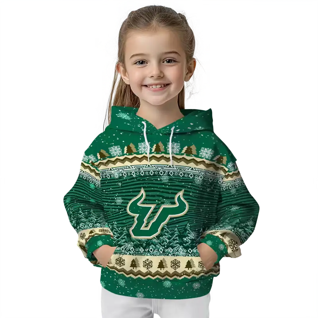 south florida bulls christmas trees green hoodie top rated south florida bulls christmas trees green hoodie top rated